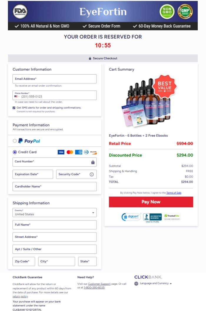  Eye Fortin Official Website Secure Order Page